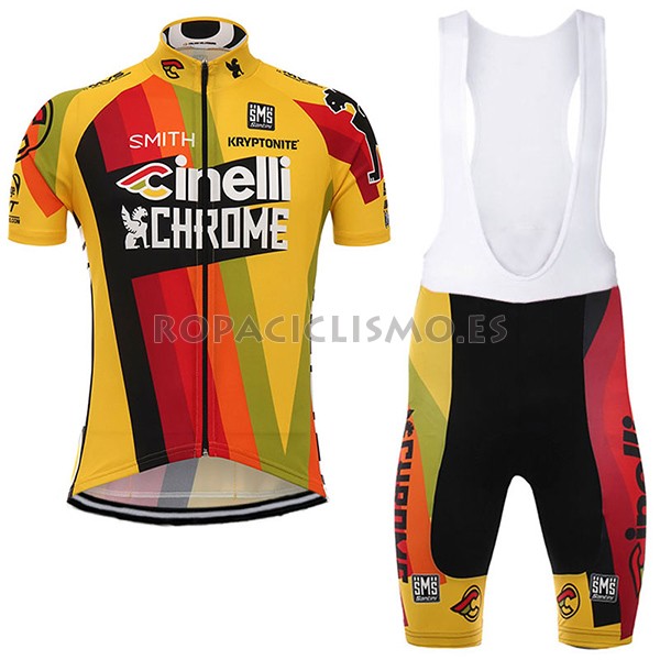 2017 Maillot Cinelli Chrome Training tirantes mangas cortas amar